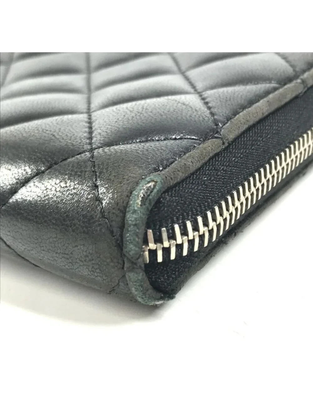Chanel Wallet CC Logo Quilted Leather Black